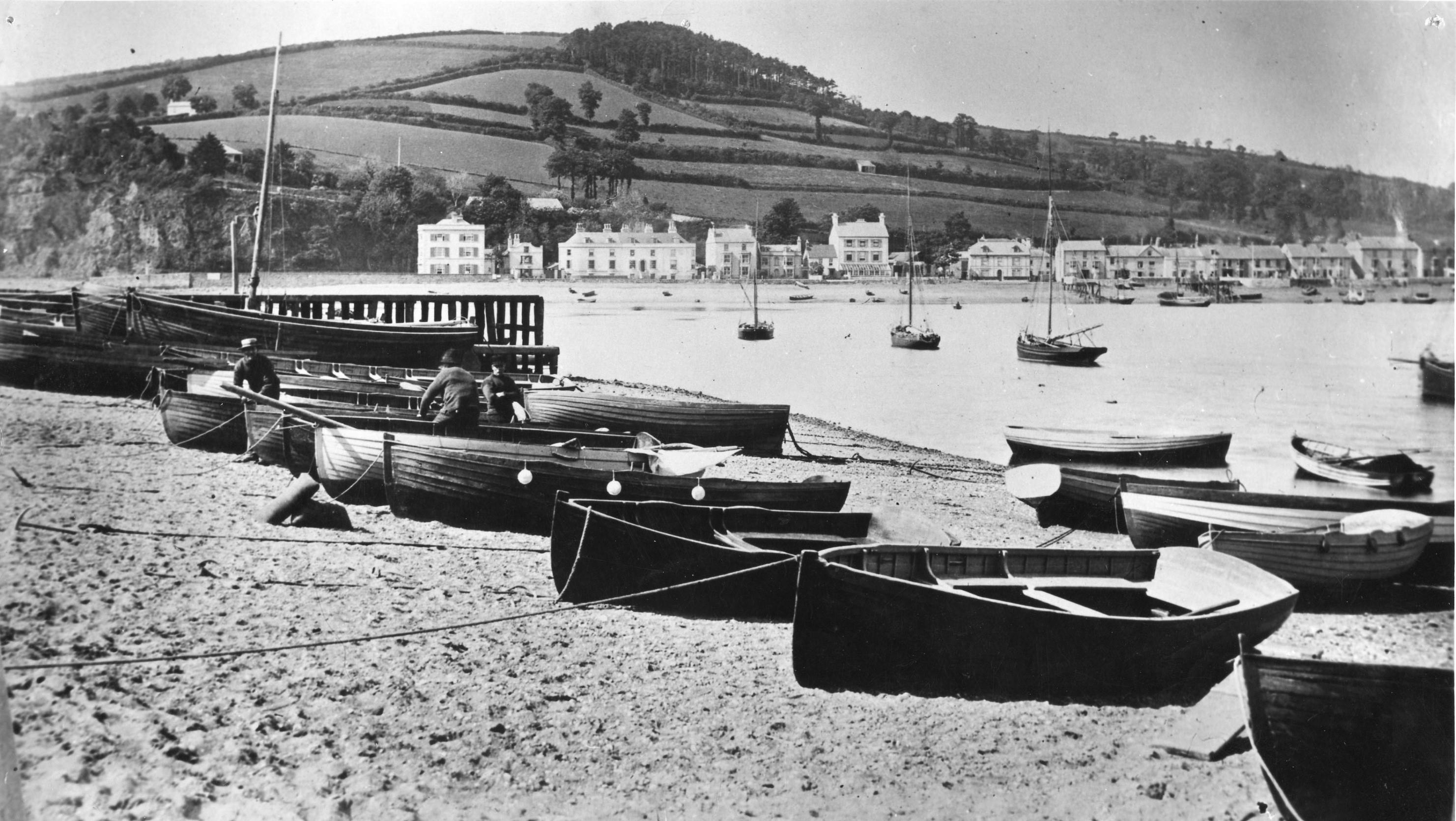 Boats on Teignmouth back beach