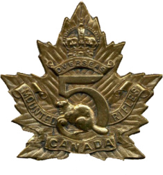 5th Canadian Mounted Rifles Cap Badge