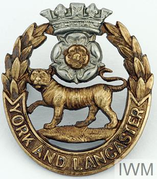 York and Lancaster Regiment cap badge