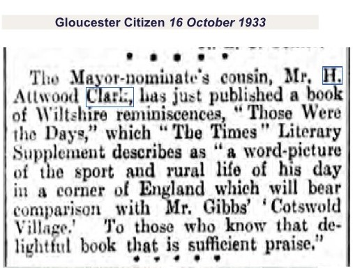 Henry Atwwod Clark 16th of October 1933 Gloucester Citizen