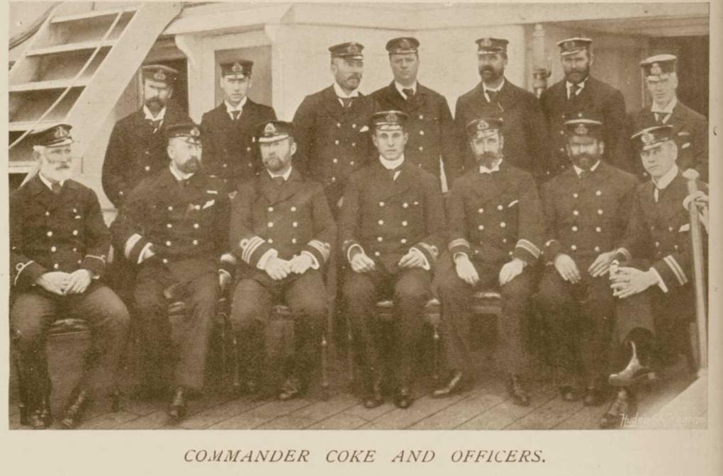 Commander Coke and Officers aboard HMS Ganges