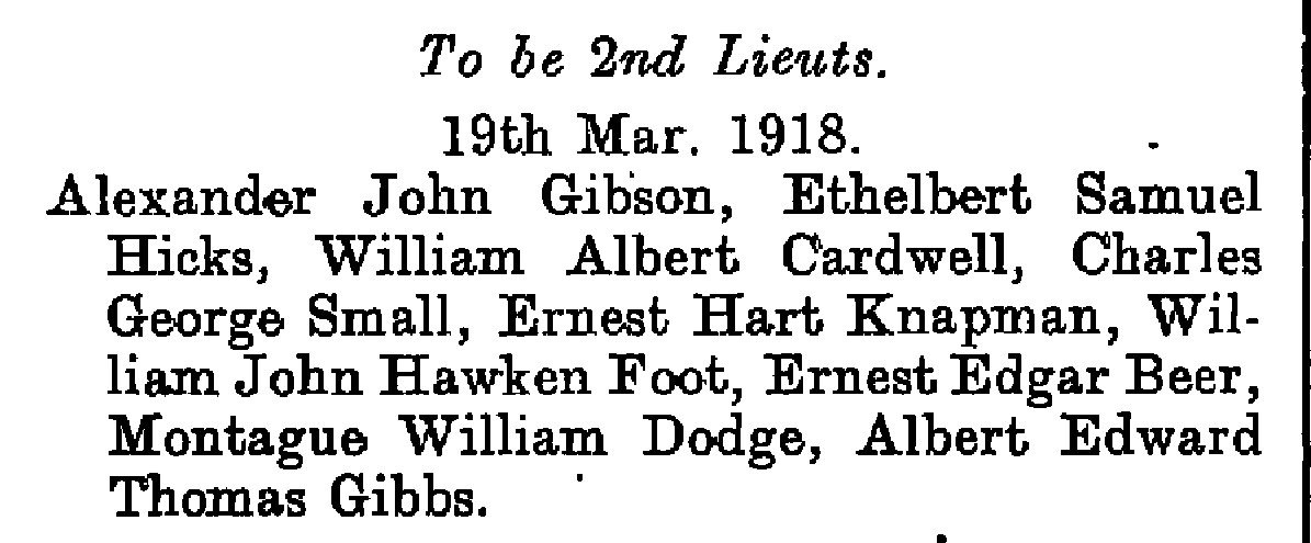 The London Gazette 5th November 1918