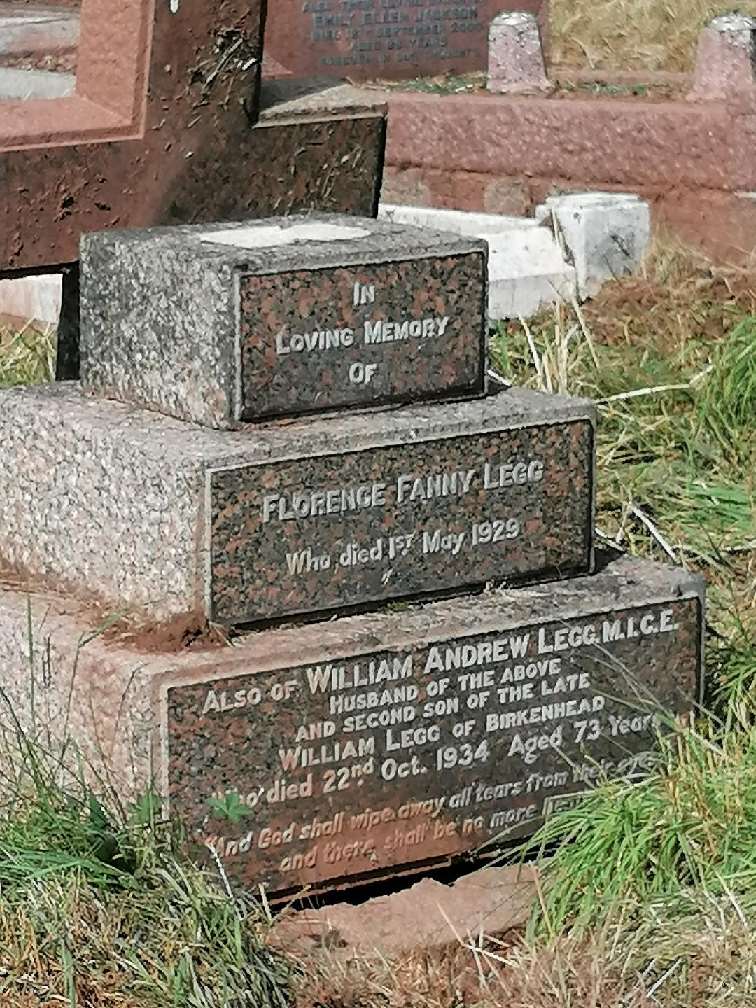 William Andrew Legg M.I.C.E and wife Florence Fanny Legg