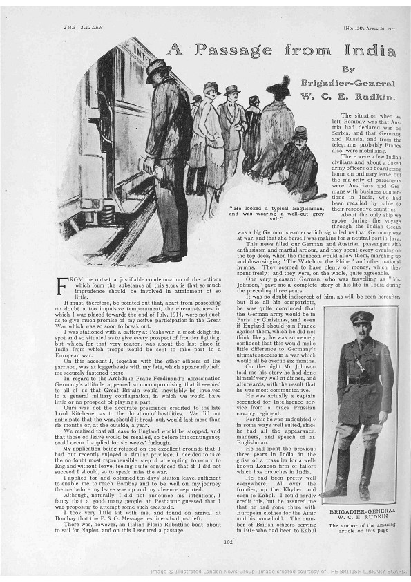 The Taler April 20 1927 - A passage from India - WCE Rudkin 
