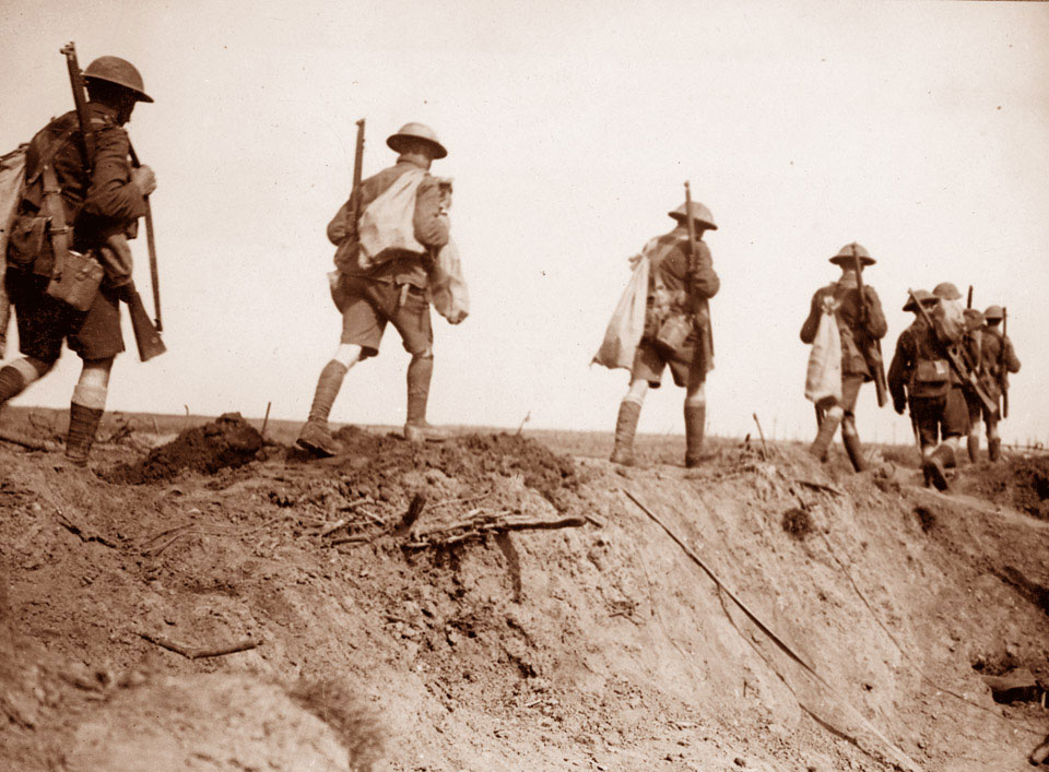 Battle of Menin Road, North-country troops bring up rations, 1917 - National Army Museum, Out of Copyright