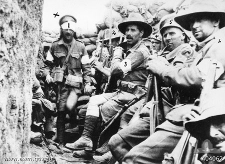 1st Battalion Australian  troops at Gallipoli, 1915