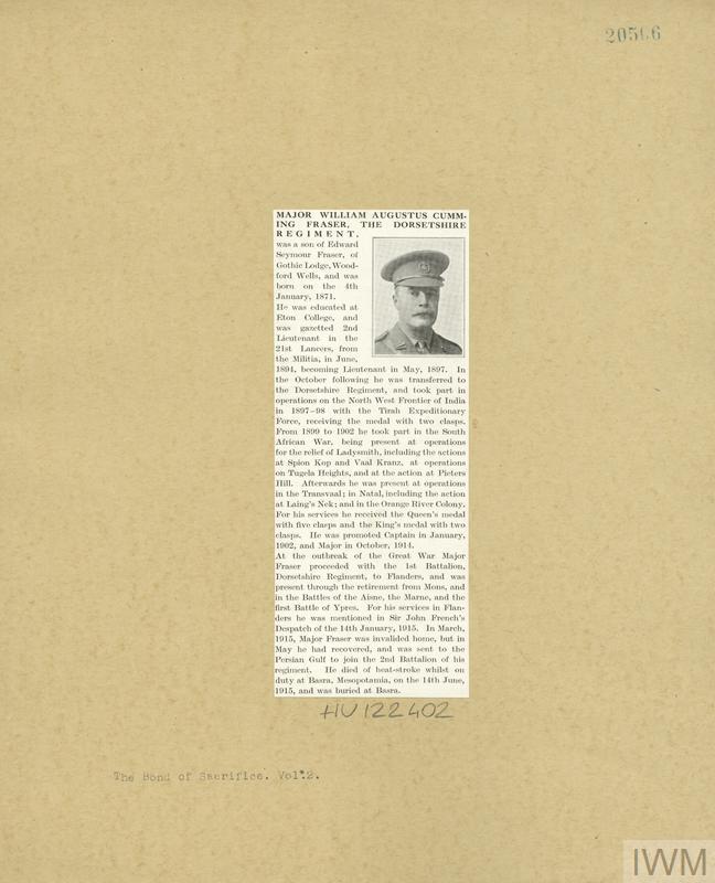Major William Augustus Cumming Fraser © IWM (HU 122402)