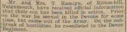 hamlyn ht newspaper clipping