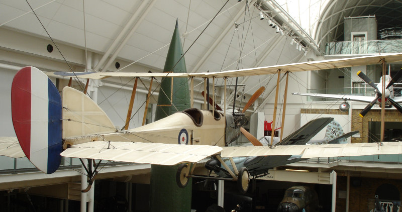 Harvey-Kelly's BE2 is celebrated in the IWM Collection, where there is also a Memorial plaque. (Photo by Myleskelly)