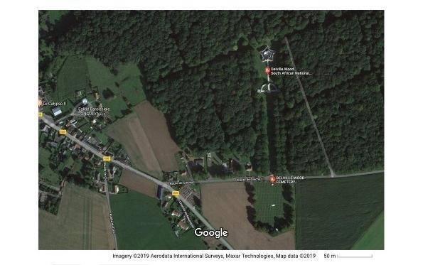 Harry Hill - Delville wood map