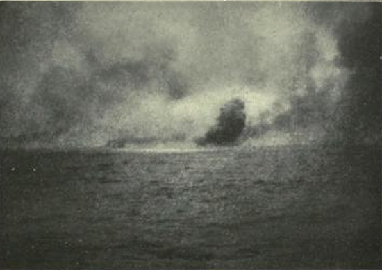 HMS Indefatigable Blowing Up