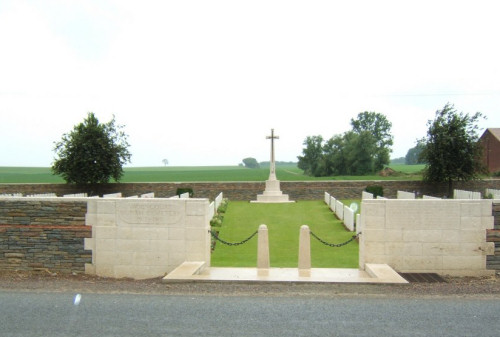 Vadencourt British Cemetery Image from the Commonwealth War Graves Commission Certificate - downloaded