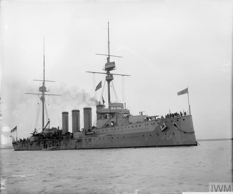 HMS BLACK PRINCE. Sunk by gunfire from German battleships during the night action at Jutland, 31 May 1916. © IWM (Q 38292)