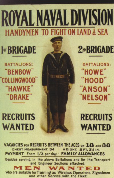 massey ha Royal Naval Division recruiting poster