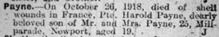 Clipping from a Monmouth Newspaper