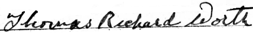 Thomas's signature from his attestation papers
