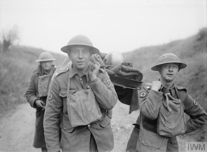 Royal Medical Corps stretcher bearers © IWM (Q 3180)