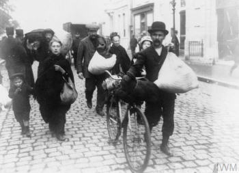 Belgian Refugees Leaving Antwerp