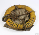 Lifebelt from the RMS Lusitania, torpedoed without warning and sunk by the German Submarine. © IWM (MAR 127)