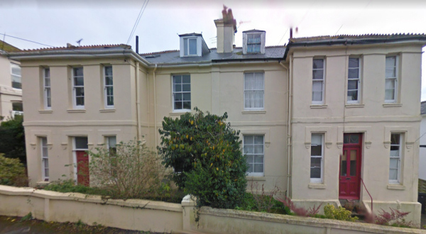 Kate's family homes at 7 and 9 Ferndale Road, Teignmouth. Image Capture 2018 © 2019 Google