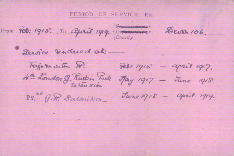 Voluntary Aid Detachment (VAD) Card. ©2018 British Red Cross (CC BY-NC 2.0 UK)