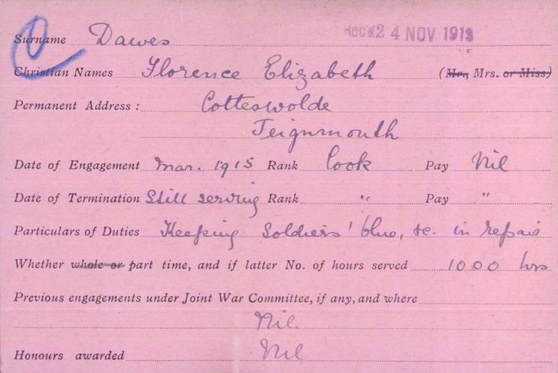 Voluntary Aid Detachment (VAD) Card. ©2018 British Red Cross (CC BY-NC 2.0 UK)