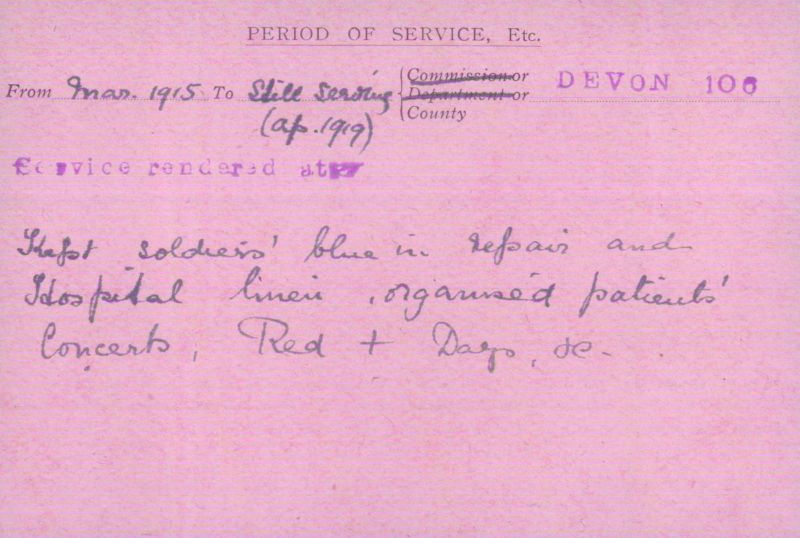 Voluntary Aid Detachment (VAD) Card. ©2018 British Red Cross (CC BY-NC 2.0 UK)