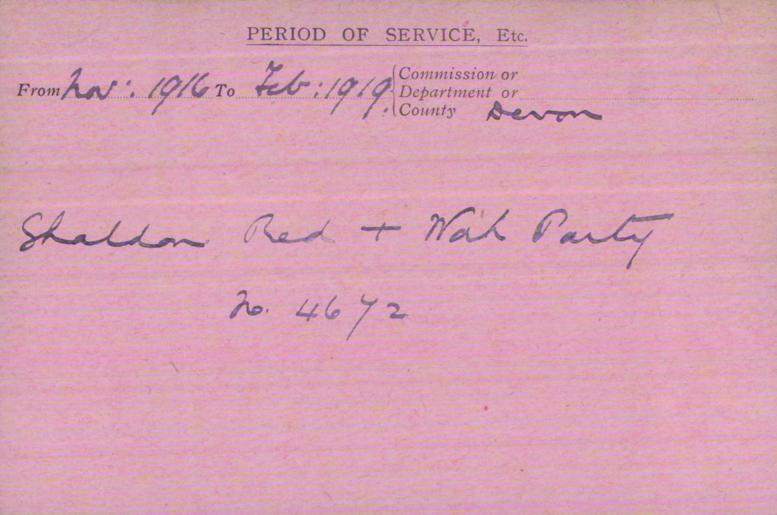 Voluntary Aid Detachment (VAD) Card. ©2018 British Red Cross (CC BY-NC 2.0 UK)