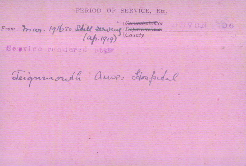 Voluntary Aid Detachment (VAD) Card. ©2018 British Red Cross (CC BY-NC 2.0 UK)