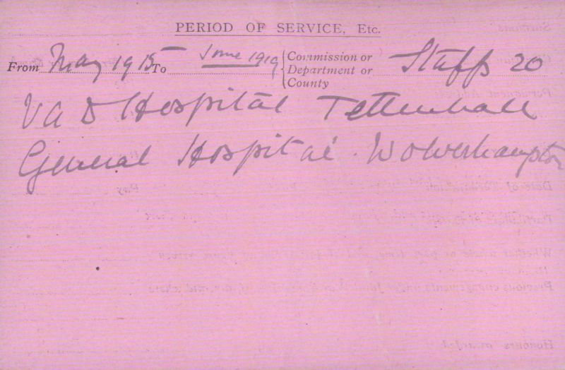 Voluntary Aid Detachment (VAD) Card. ©2018 British Red Cross (CC BY-NC 2.0 UK)