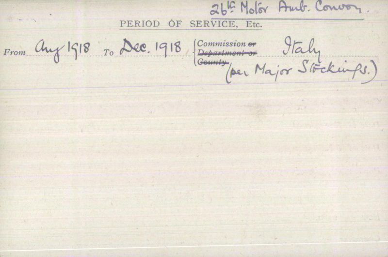 Voluntary Aid Detachment (VAD) Card. ©2018 British Red Cross (CC BY-NC 2.0 UK)