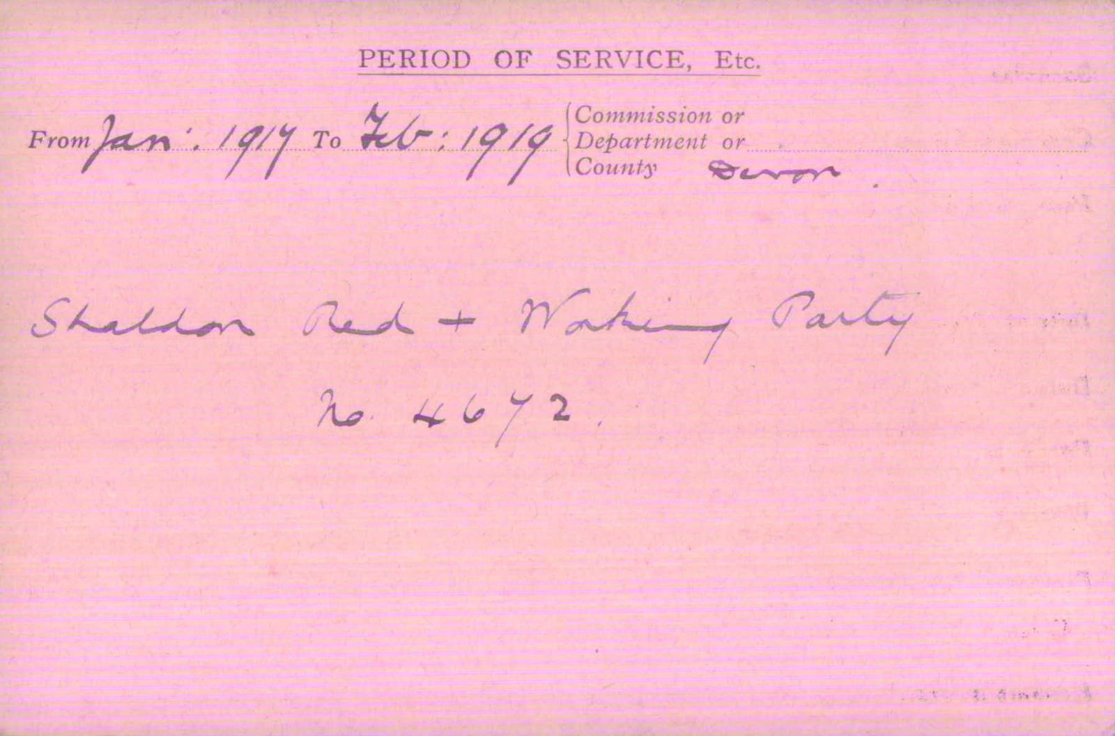 Voluntary Aid Detachment (VAD) Card. ©2018 British Red Cross (CC BY-NC 2.0 UK)