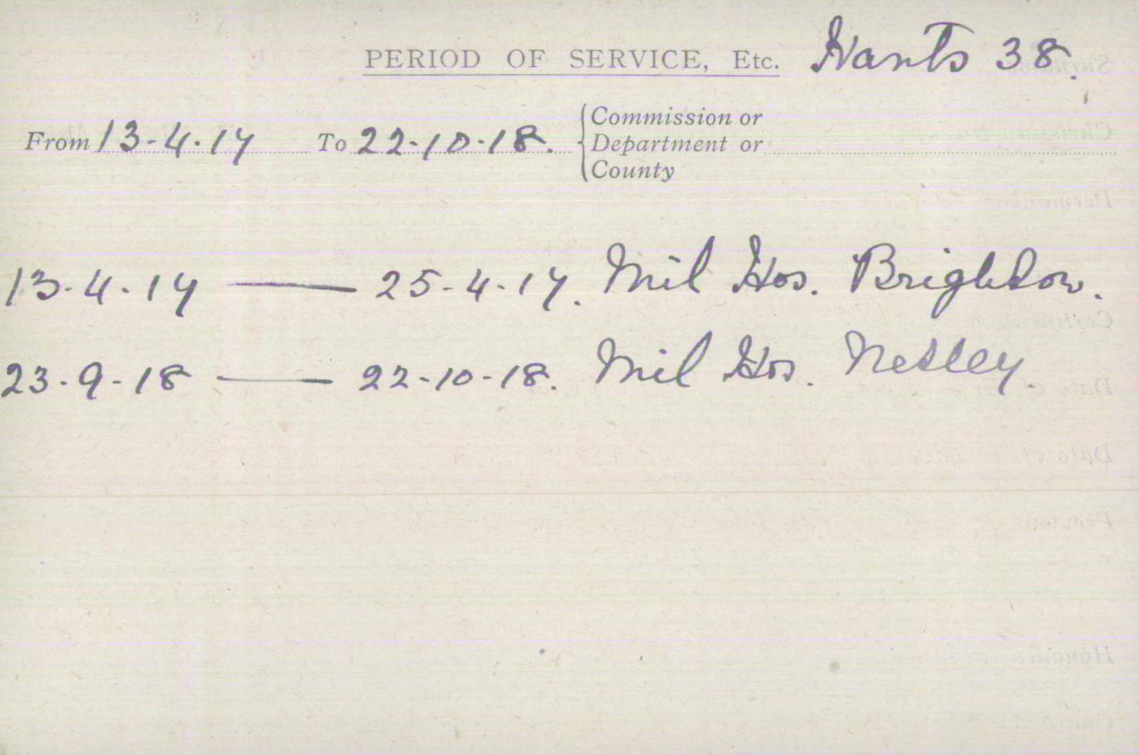 Voluntary Aid Detachment (VAD) Card. ©2018 British Red Cross (CC BY-NC 2.0 UK)