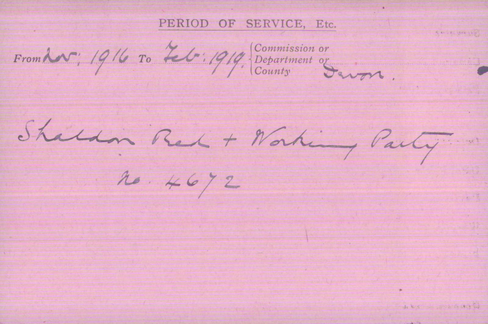 Voluntary Aid Detachment (VAD) Card. ©2018 British Red Cross (CC BY-NC 2.0 UK)