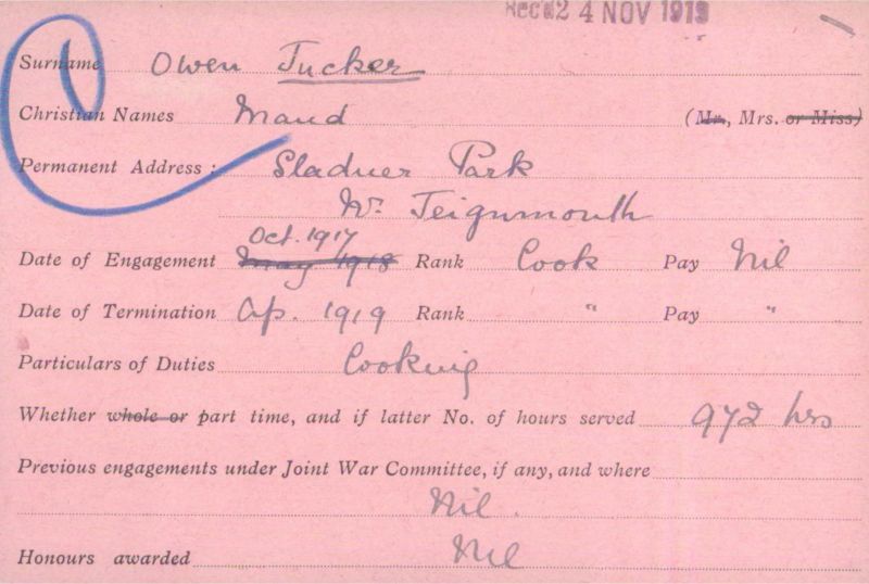Voluntary Aid Detachment (VAD) Card. ©2018 British Red Cross (CC BY-NC 2.0 UK)