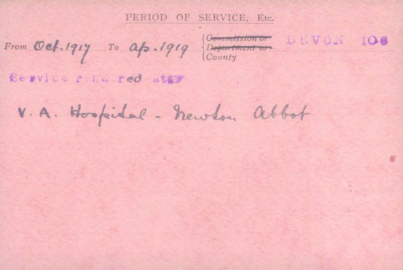 Voluntary Aid Detachment (VAD) Card. ©2018 British Red Cross (CC BY-NC 2.0 UK)