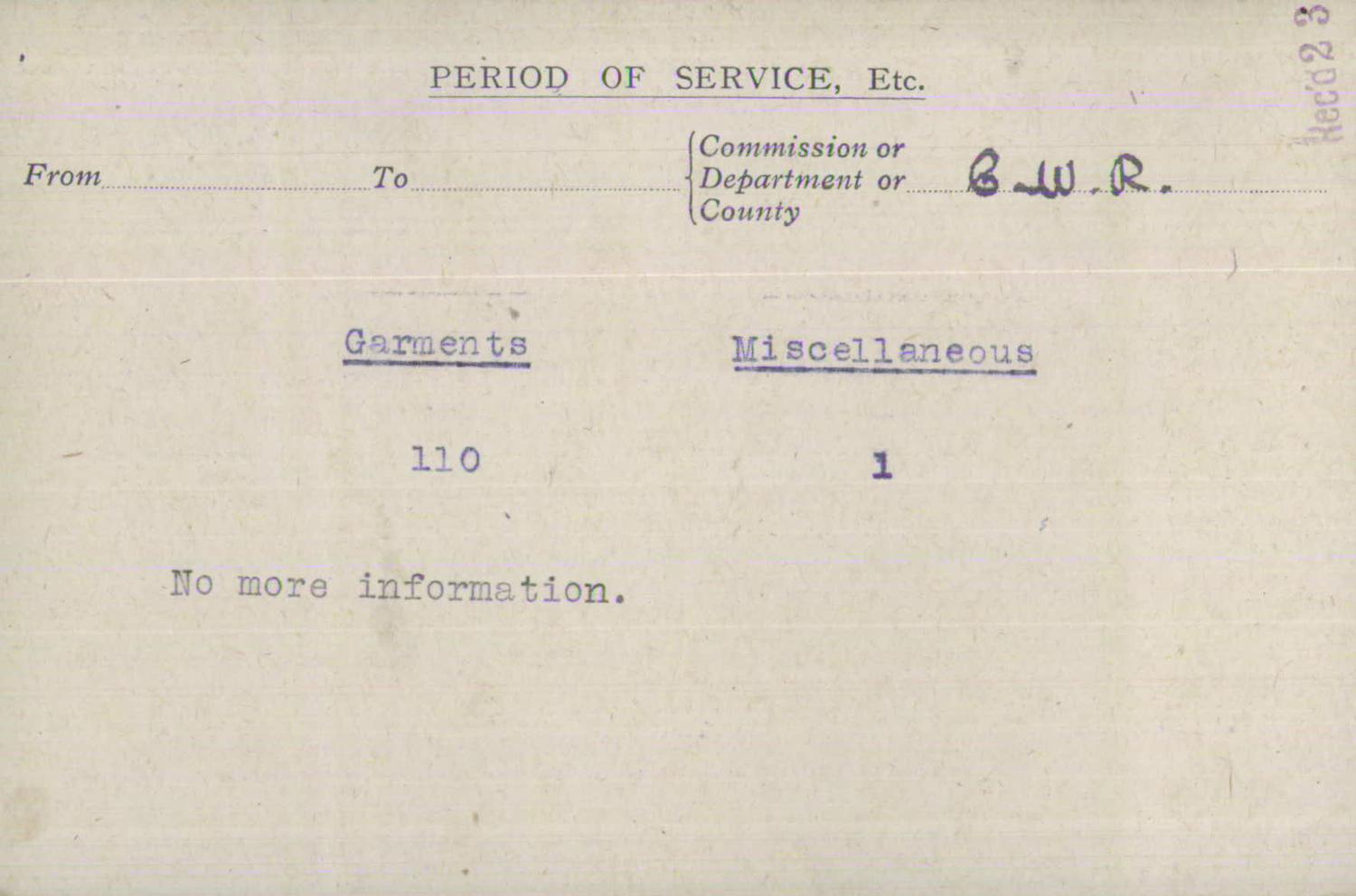 Voluntary Aid Detachment (VAD) Card. ©2018 British Red Cross (CC BY-NC 2.0 UK)