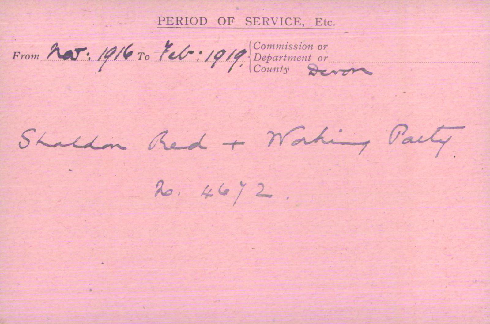 Voluntary Aid Detachment (VAD) Card. ©2018 British Red Cross (CC BY-NC 2.0 UK)
