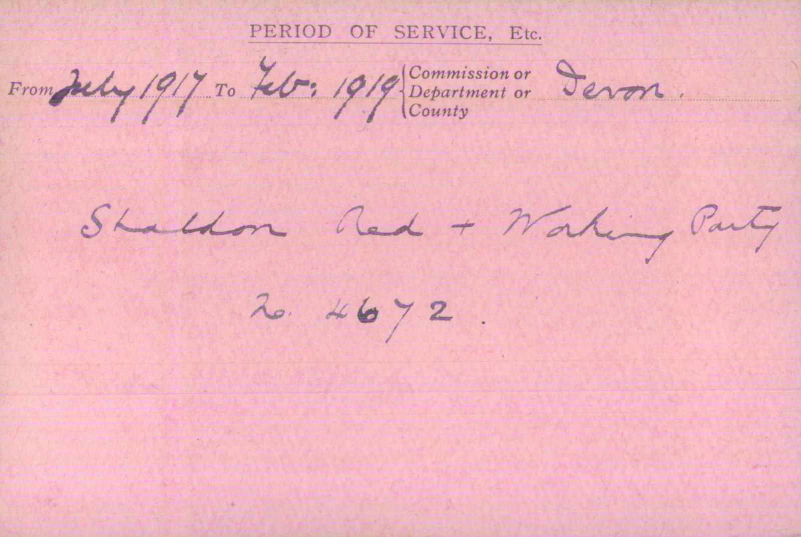 Voluntary Aid Detachment (VAD) Card. ©2018 British Red Cross (CC BY-NC 2.0 UK)