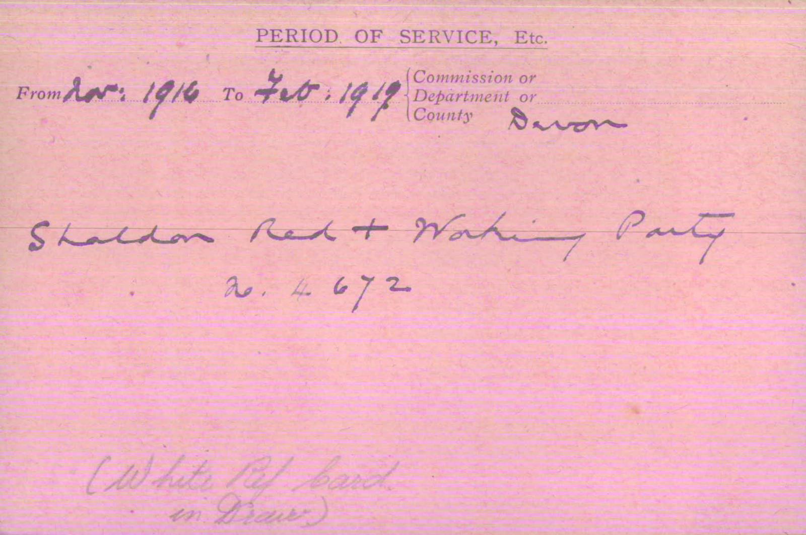 Voluntary Aid Detachment (VAD) Card. ©2018 British Red Cross (CC BY-NC 2.0 UK)