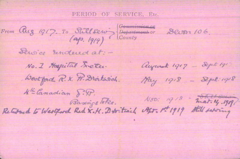 Voluntary Aid Detachment (VAD) Card. ©2018 British Red Cross (CC BY-NC 2.0 UK)